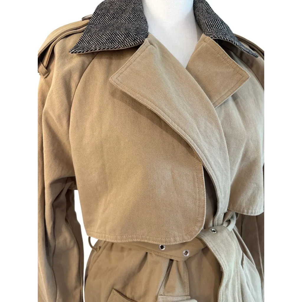 HEARTLOOM Daneela Trench Coat in Chino Small New Womens Jacket - Image 5