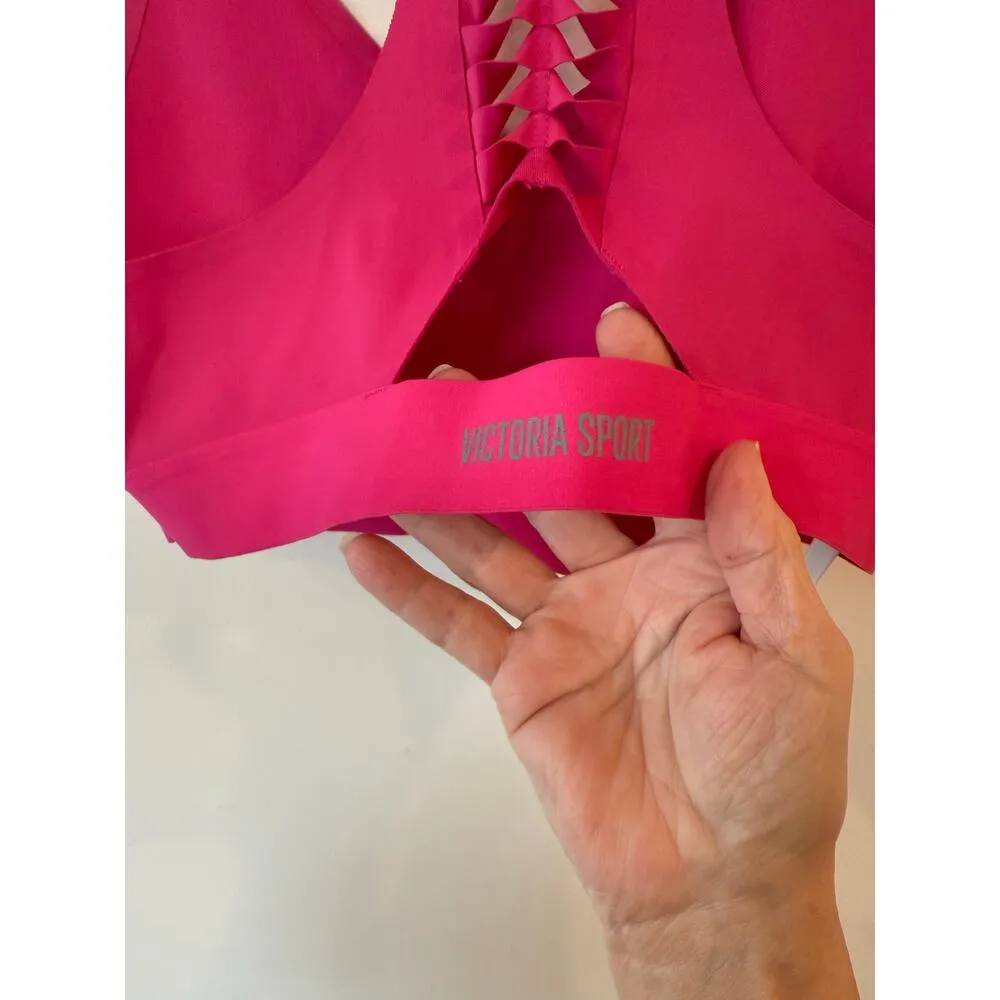 Victoria Secret Seamless Racerback Sport Bra Pink Women's Size Medium - Image 3