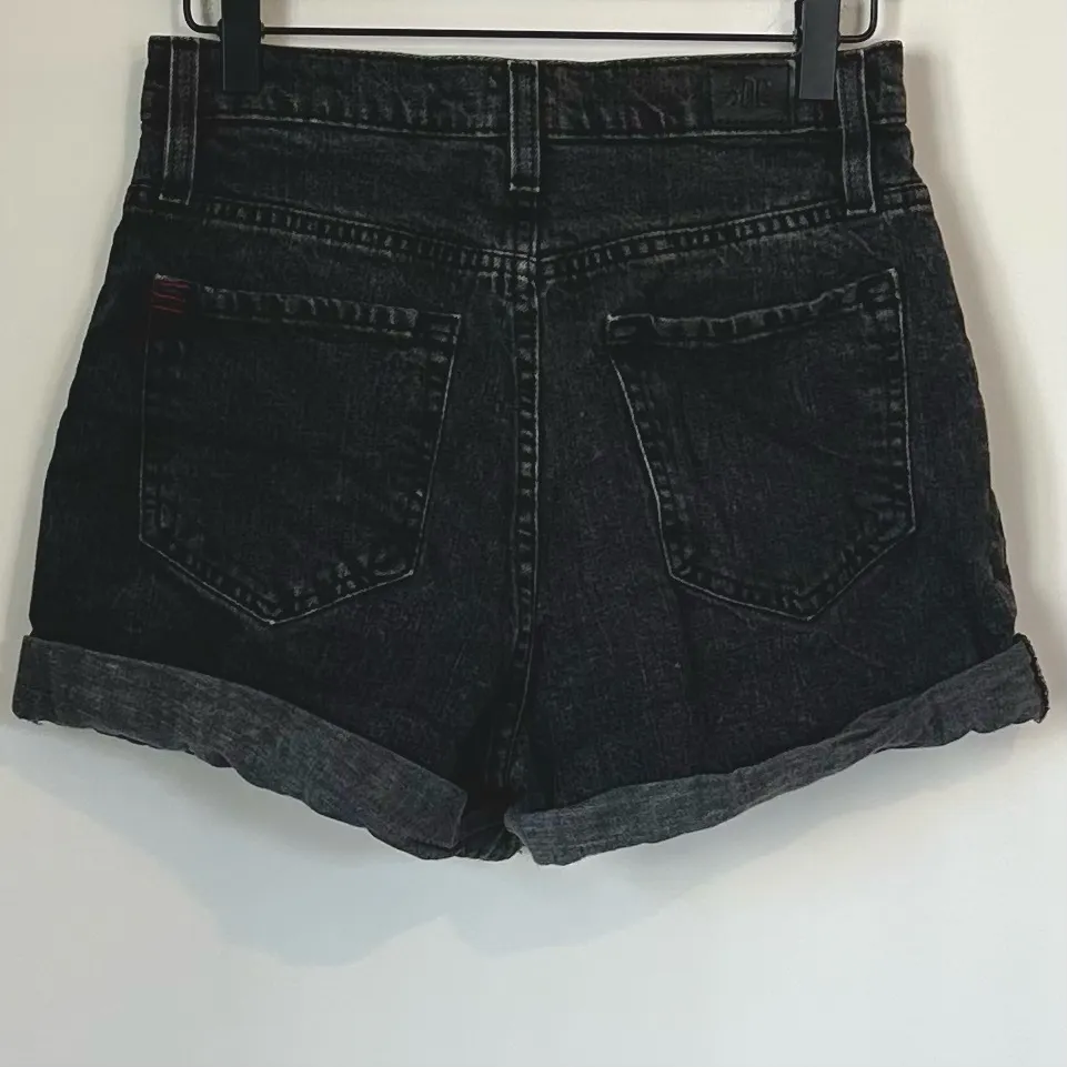 Urban Outfitters BDG Women's Washed Black Mom High Rise Jean Shorts - Size: 27 - Image 6
