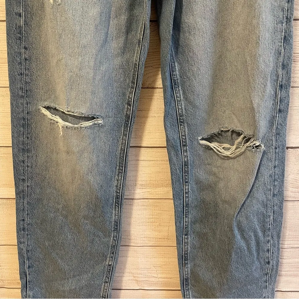 NWT Zara Mom Distressed Straight Leg Jeans - Image 5