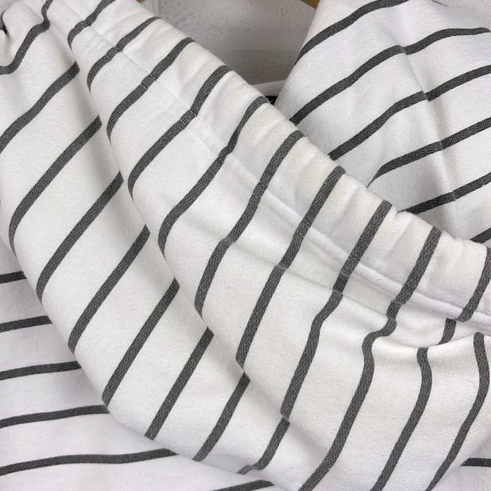 Disney Parks women’s striped property of Walt Disney world graphic hoodie size M White Size M - Image 8