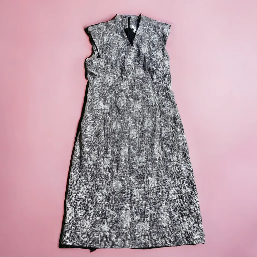 MM Lafluer The Aditi dress crackle white black - Image 2