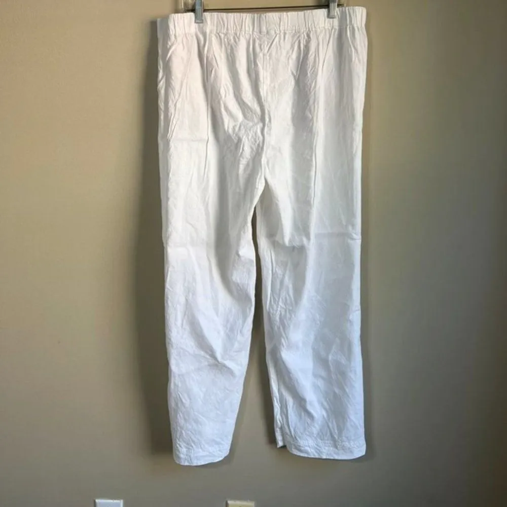 J. Jill size 16 linen stretch white pants - Image 4