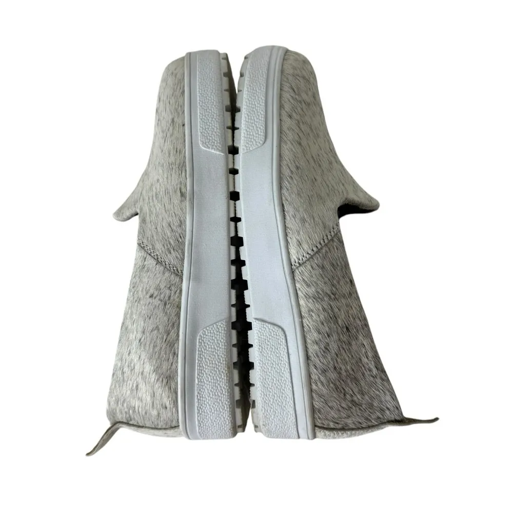 Agave Sky Cowhide Tennis Shoes in Salt and Pepper 7.5 Black - Image 7