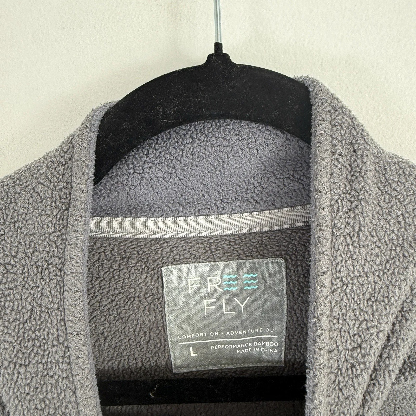 Free Fly Bamboo Lightweight Fleece Snap Pullover Therman Grey Hike Womens Large Gray - Image 3