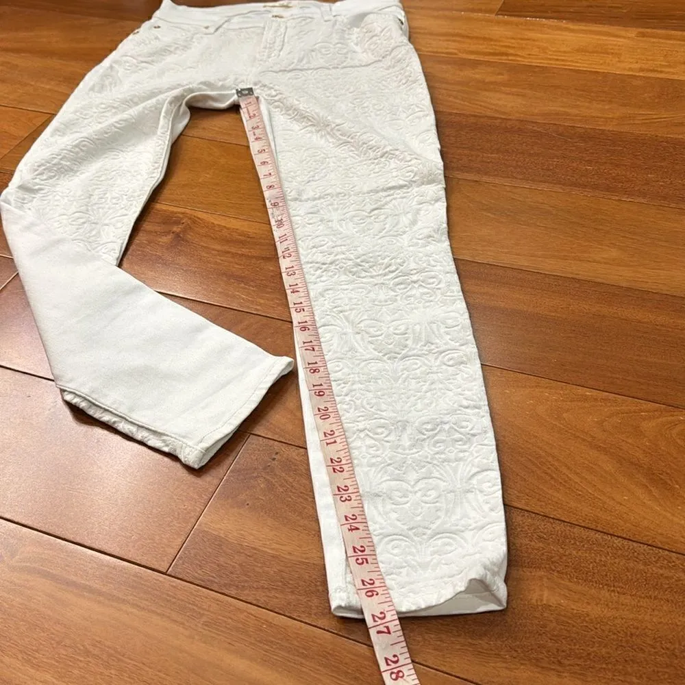 NWOT 7 FOR ALL MANKIND Skinny jeans Jacquard Pattern size 26 - Image 10