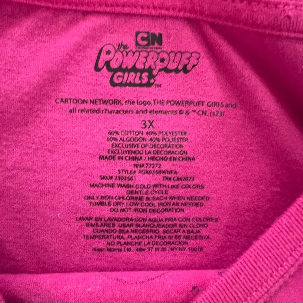 Powerpuff Girls Cartoon Network Hot Pink T Shirt size 3XL - Image 2