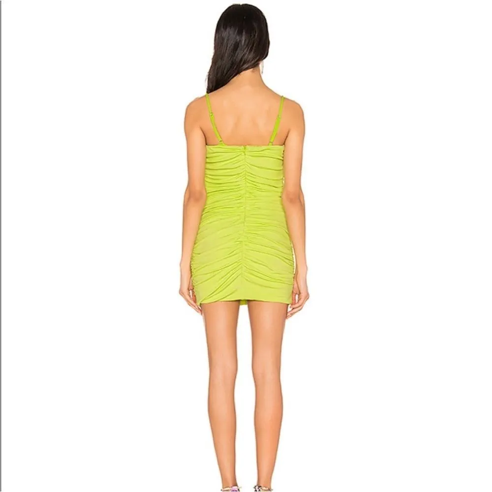 REVOLVE NBD Synthetic Preslie Dress Neon Yellow/Lime Green Size XSmall - Image 3