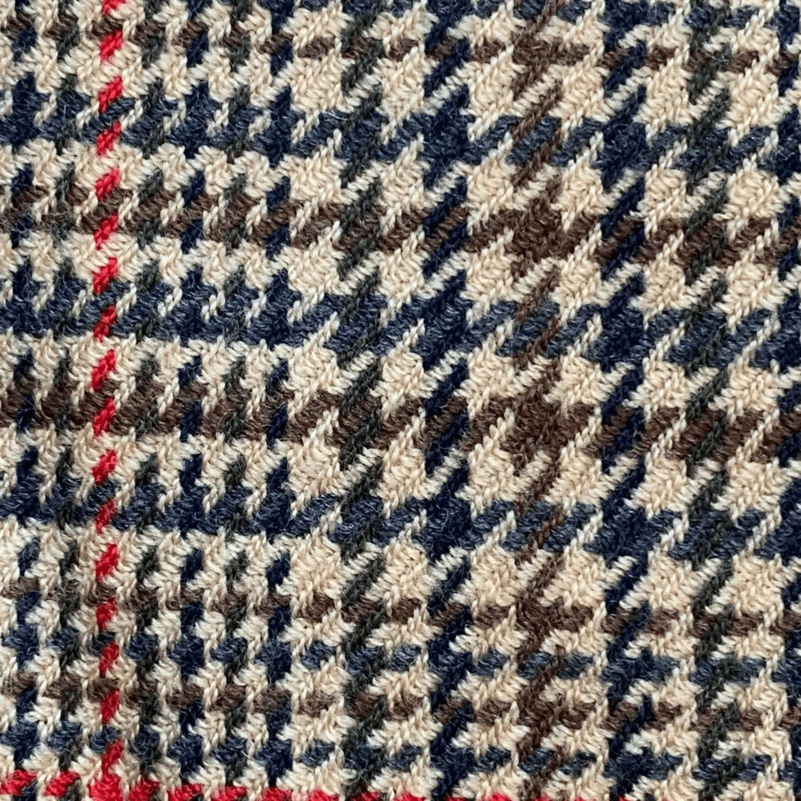 Vintage David Brooks Skirt Tan Houndstooth Plaid Fringe Detail Wool Wrap Maxi Size M - Image 9