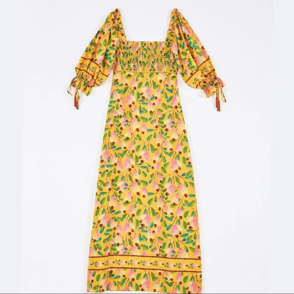 NWT FARM Rio Mini Cashew Maxi Dress - Image 9
