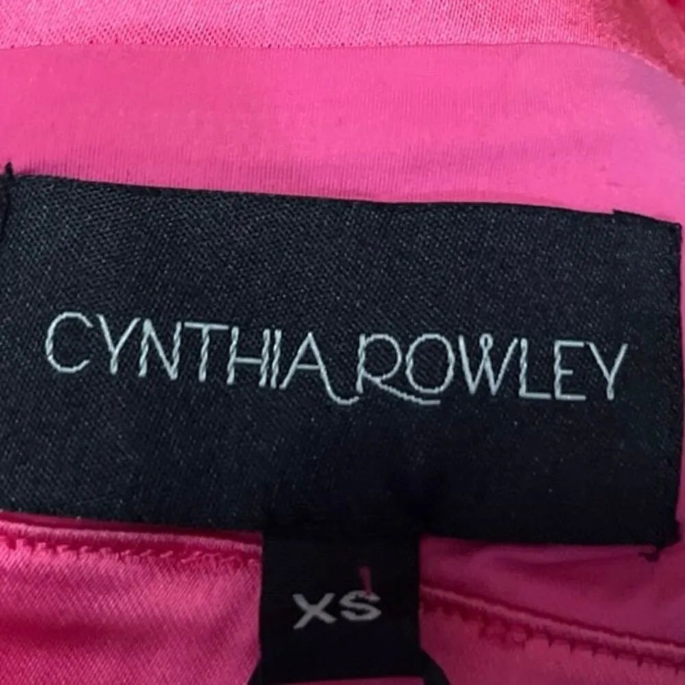 Cynthia Rowley Pink Sleeveless Camisole Tank Athletic Sports Bra Crop Top Sz XS - Image 3