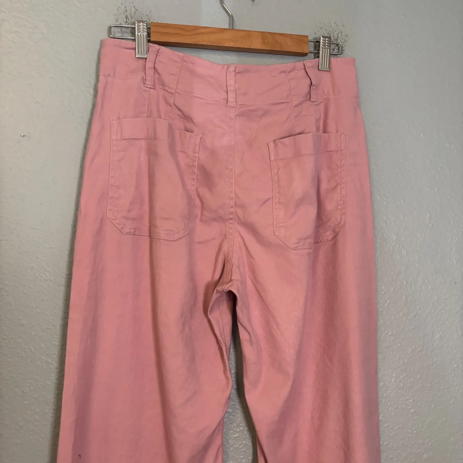 Anthropologie Maeve The Colette Cropped Wide Leg Pants Lavender‎ Size 29P - Image 11
