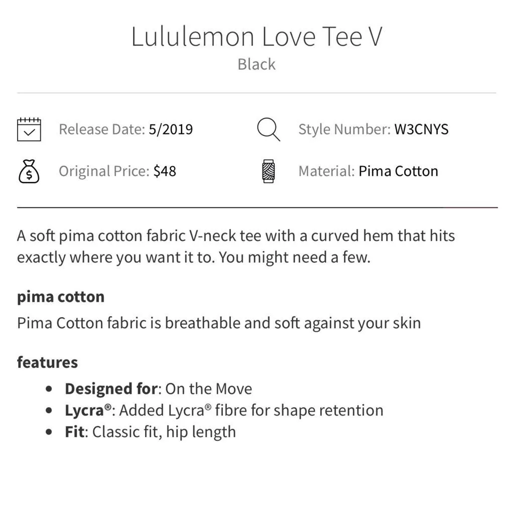 Lululemon Love Tee V-Neck in Black Size 10 - Image 6