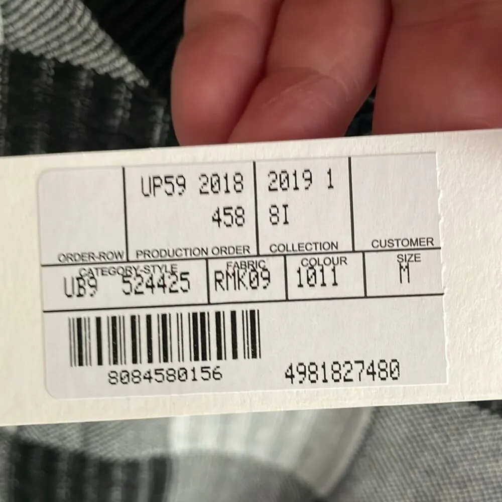 McQ Alexander McQueen Checked Knitted Mini Dress Gray Size M - Image 7