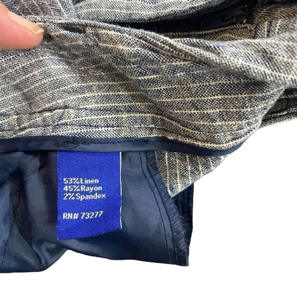 Apt 9 torie size 10 striped linen blend women’s shorts - Image 4