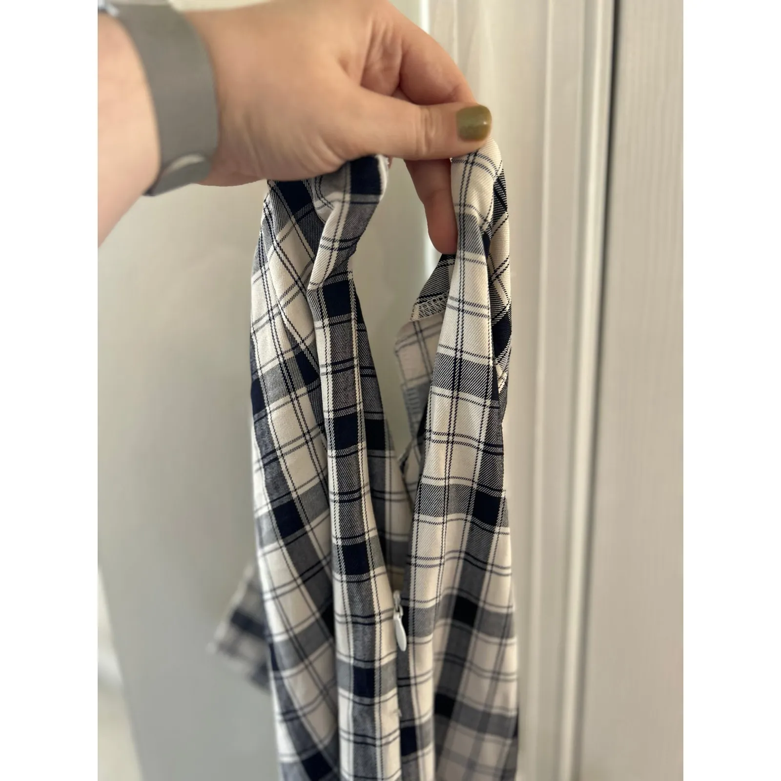 Princess Polly Wide Leg Black & White Plaid Trouser Pants Grunge Punk Whimsygoth - Image 5