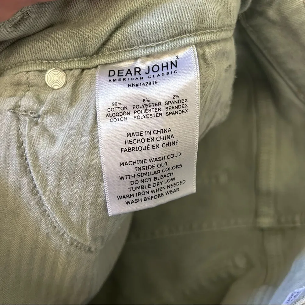 Dear John Julian Shorts Size 26 Mint Green Cut Offs Distressed Frayed Hem - Image 7