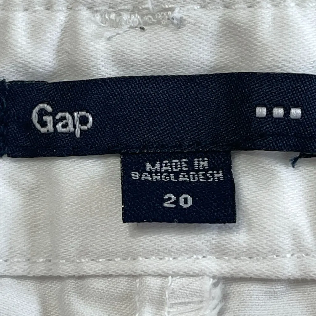 Gap Outlet‎ Straight Leg Chino Pants Womens Size 20 White Flat Front High Rise - Image 4