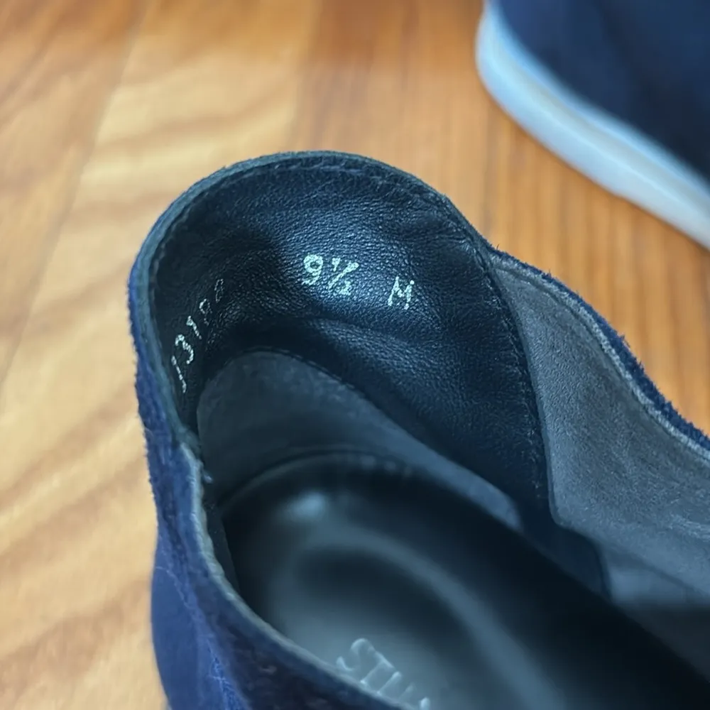 Stuart Weitzman Blue Suede‎ Hi Top Shoes Sneakers Women's size 9.5 - Image 4