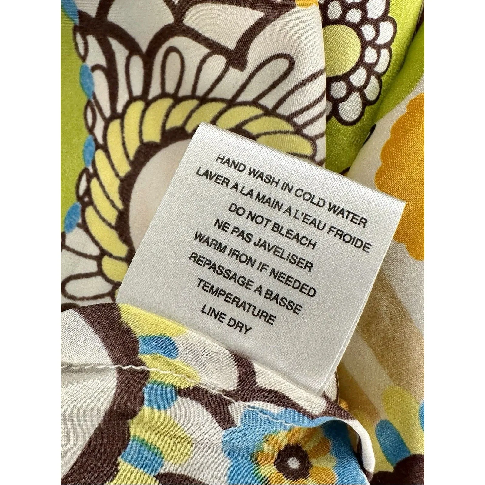 Ginger Blu 100% Silk Retro Floral Multicolor Tunic Top Size S Small EUC!!! - Image 5