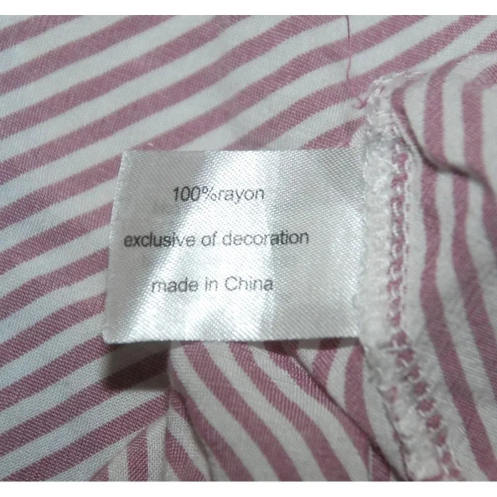 Lane Bryant Purple Striped Blouse Top Tunic Size 26W 28W Long Lace Sleeve - Image 9