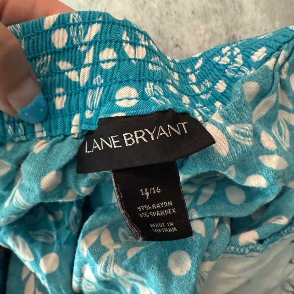 Blue floral summer shorts vacation beach bohemian shorts plus size - Image 2