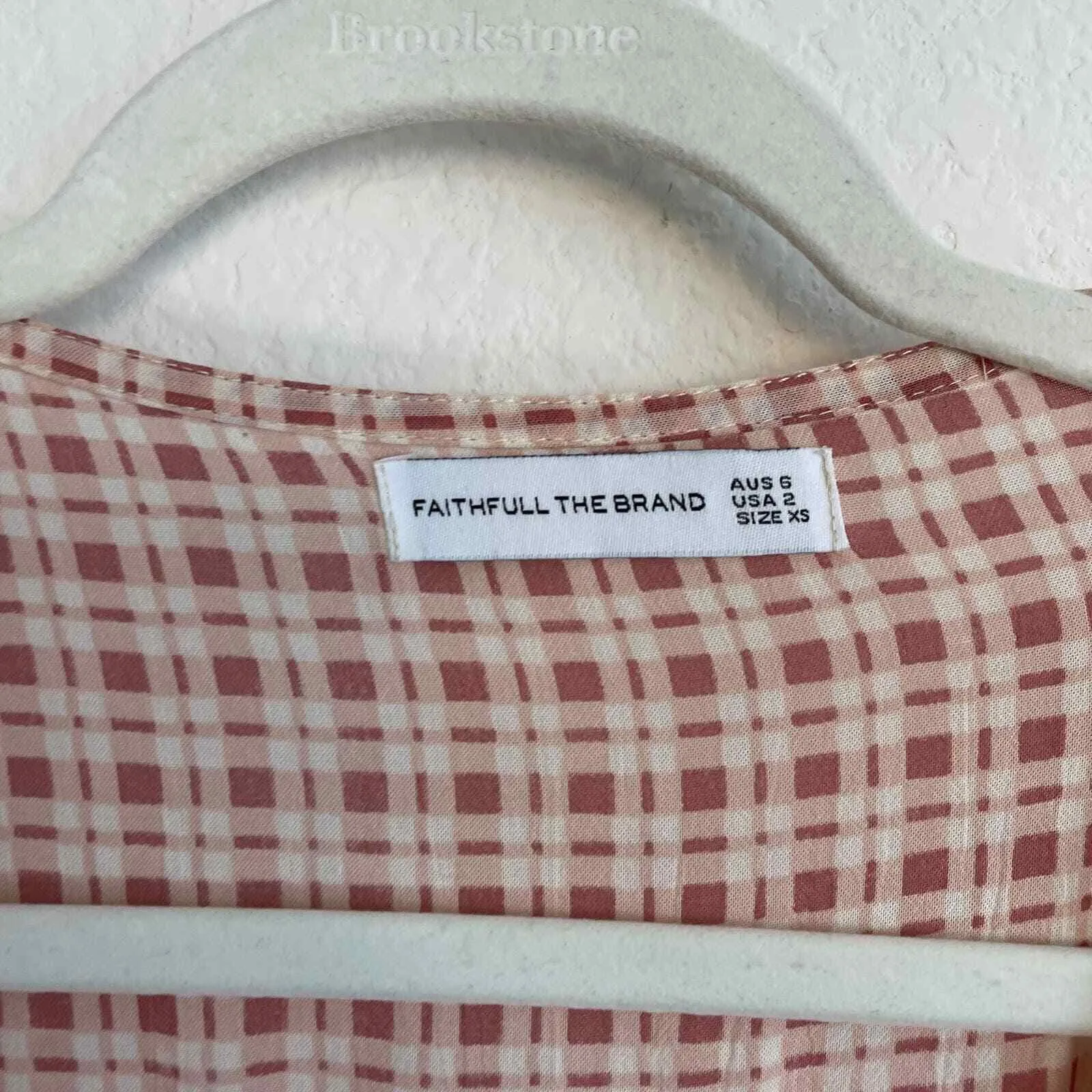 Faithful the Brand Revolve Maple Pink Plaid Cut Out Midi Dress 2 - Image 11