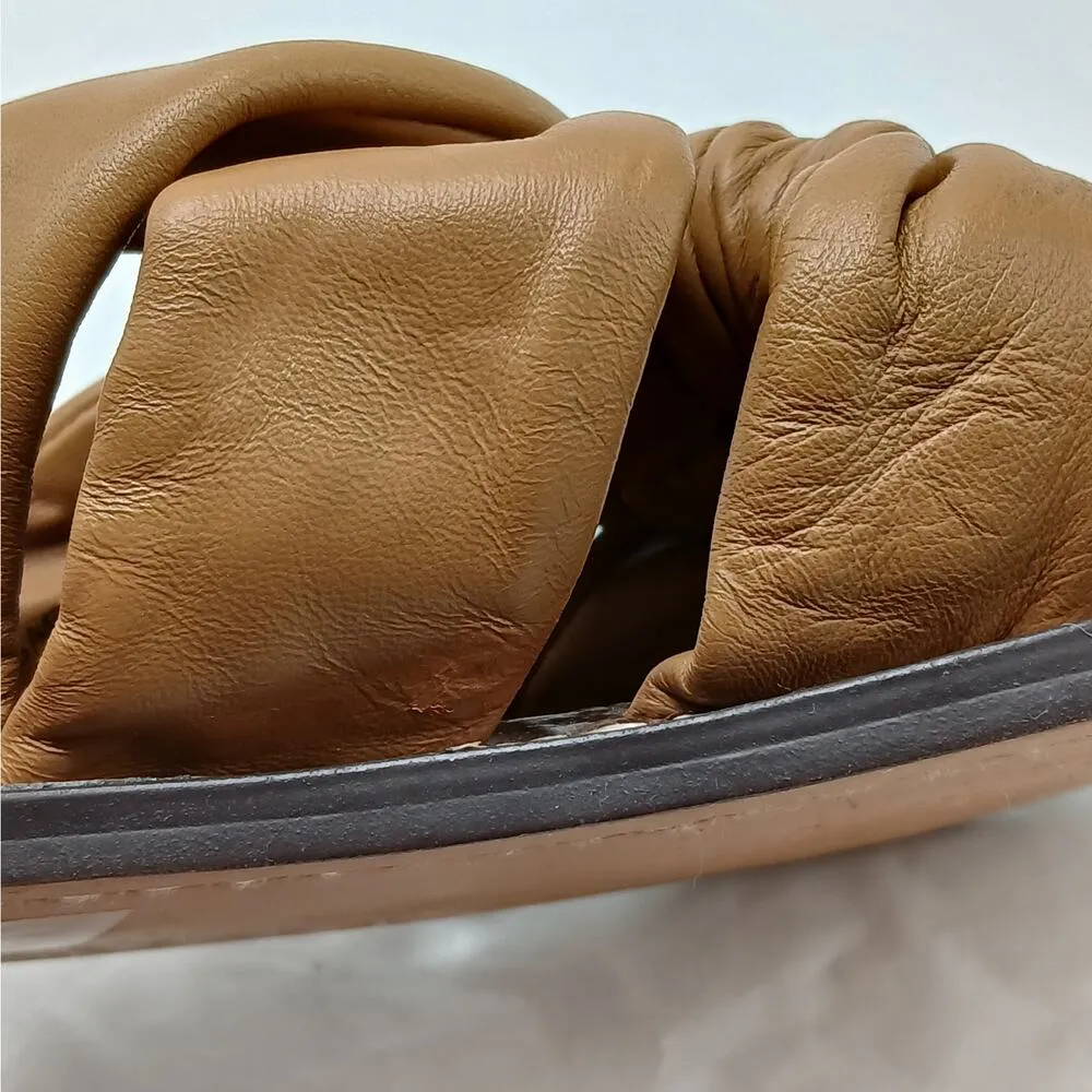 Sam Edelman Garson Sandals Womens 6M Brown Leather Slip On Slides Summer Shoes - Image 10