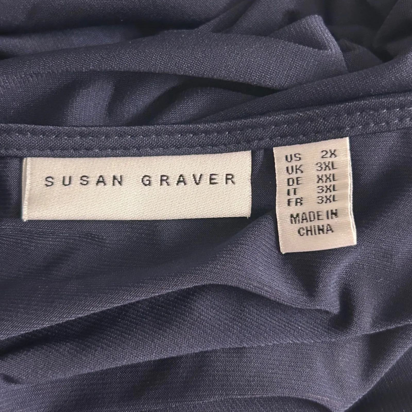 Susan Graver Fairy Top Blue 2X - Image 8