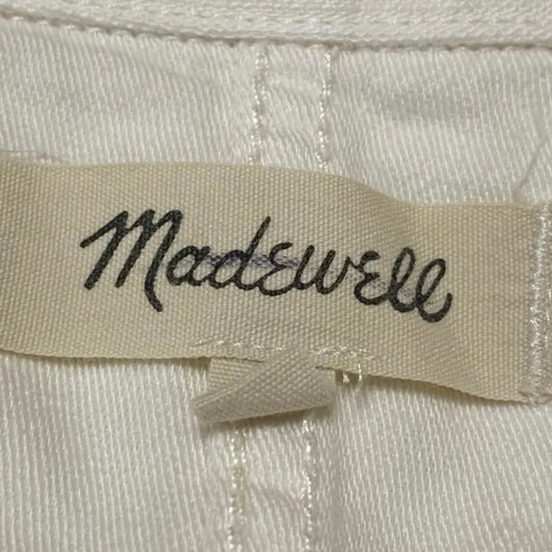 Madewell  Drakefield White Long Sleeve Button Down Pockets Shirt Coat Jacket XL - Image 3