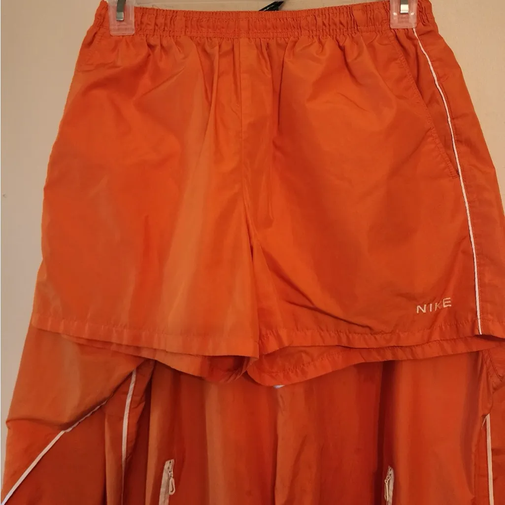 Vintage 90s Nike Hooded Anorak Windbreaker Jacket and shorts Womens large - Image 2