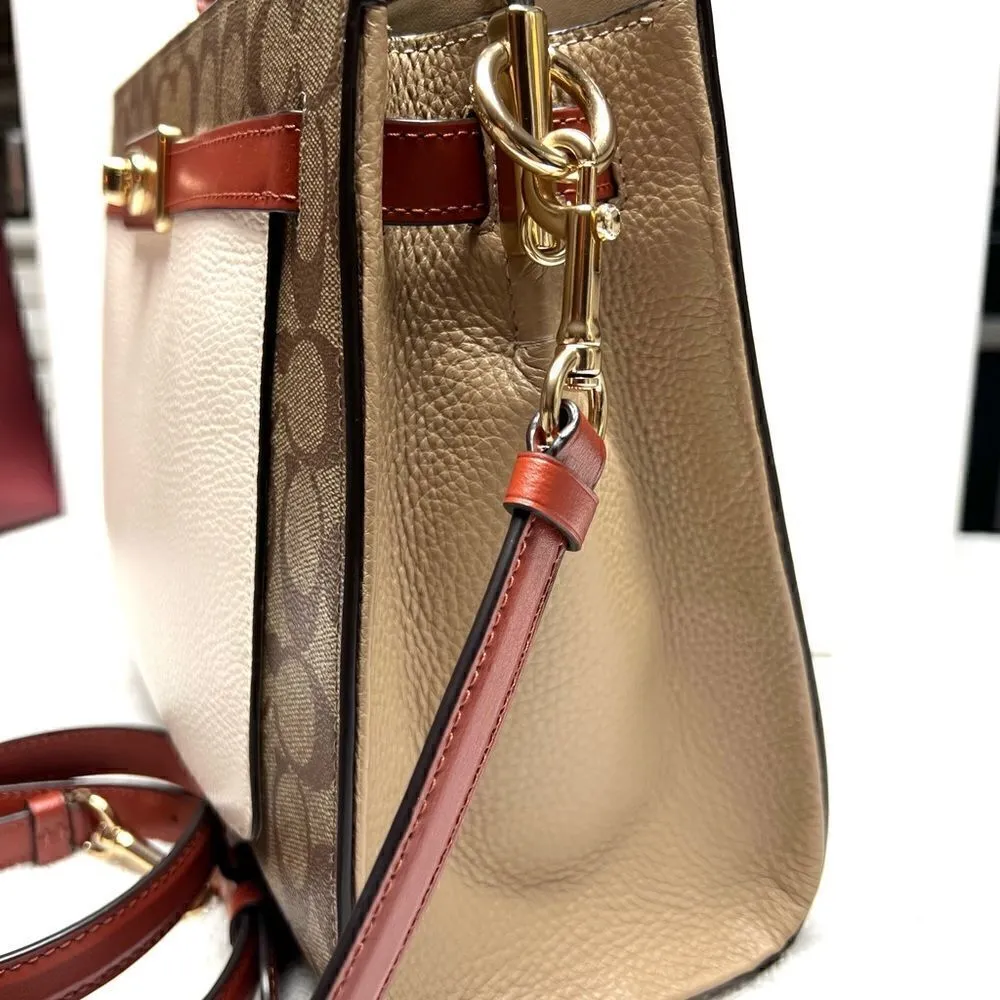 🔥🎁NEW! Coach Lane Carryall Satchel Handbag in Colorblock Msrp:$498.00 - Image 7
