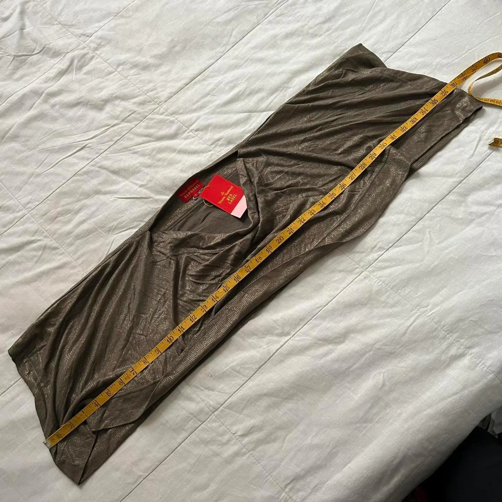 NWT Vivienne Westwood Brown shimmer draped overlay blouse - Image 7