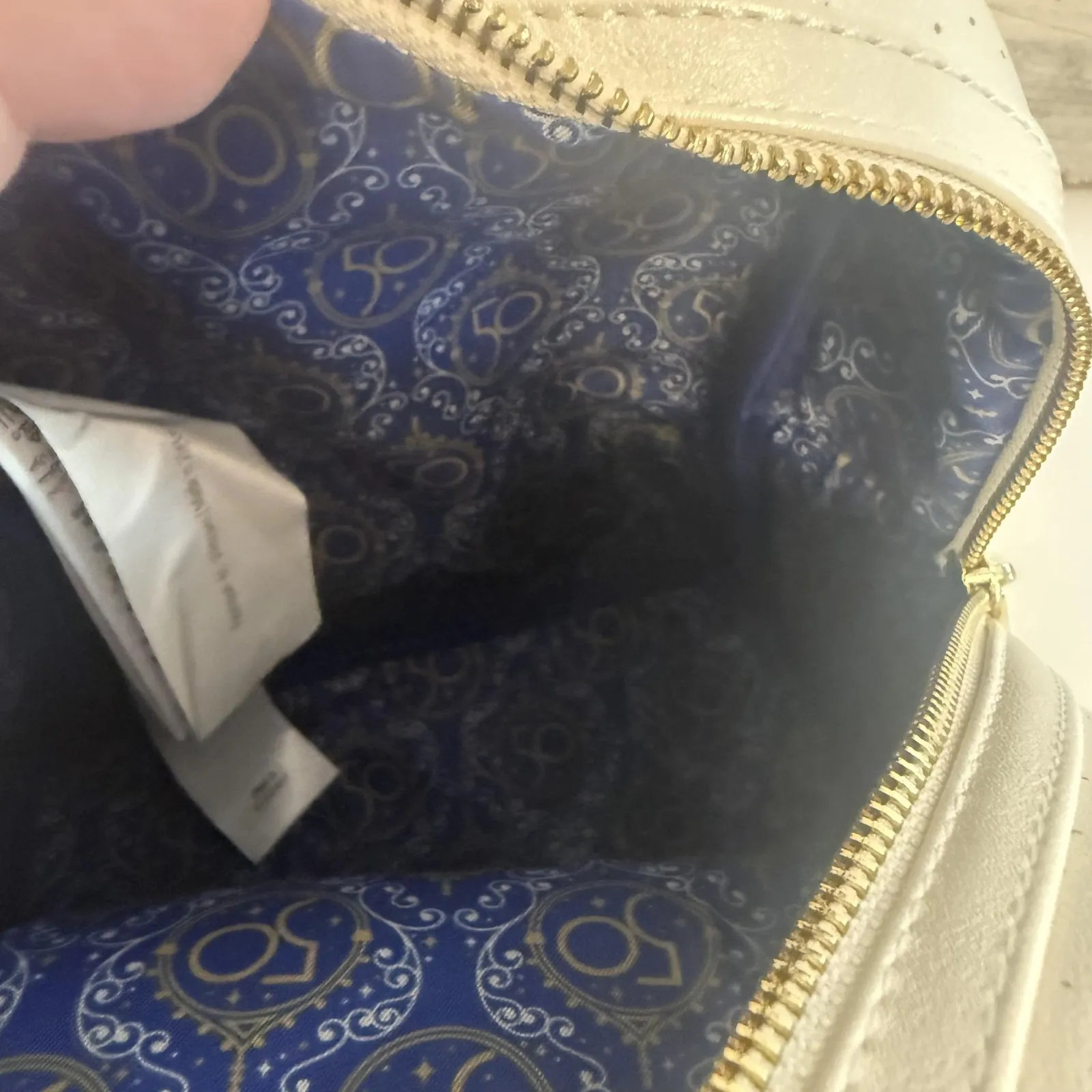 NWT Disney Parks Loungefly Mini Backpack Gold Cinderella Castle 50th Anniversary - Image 7