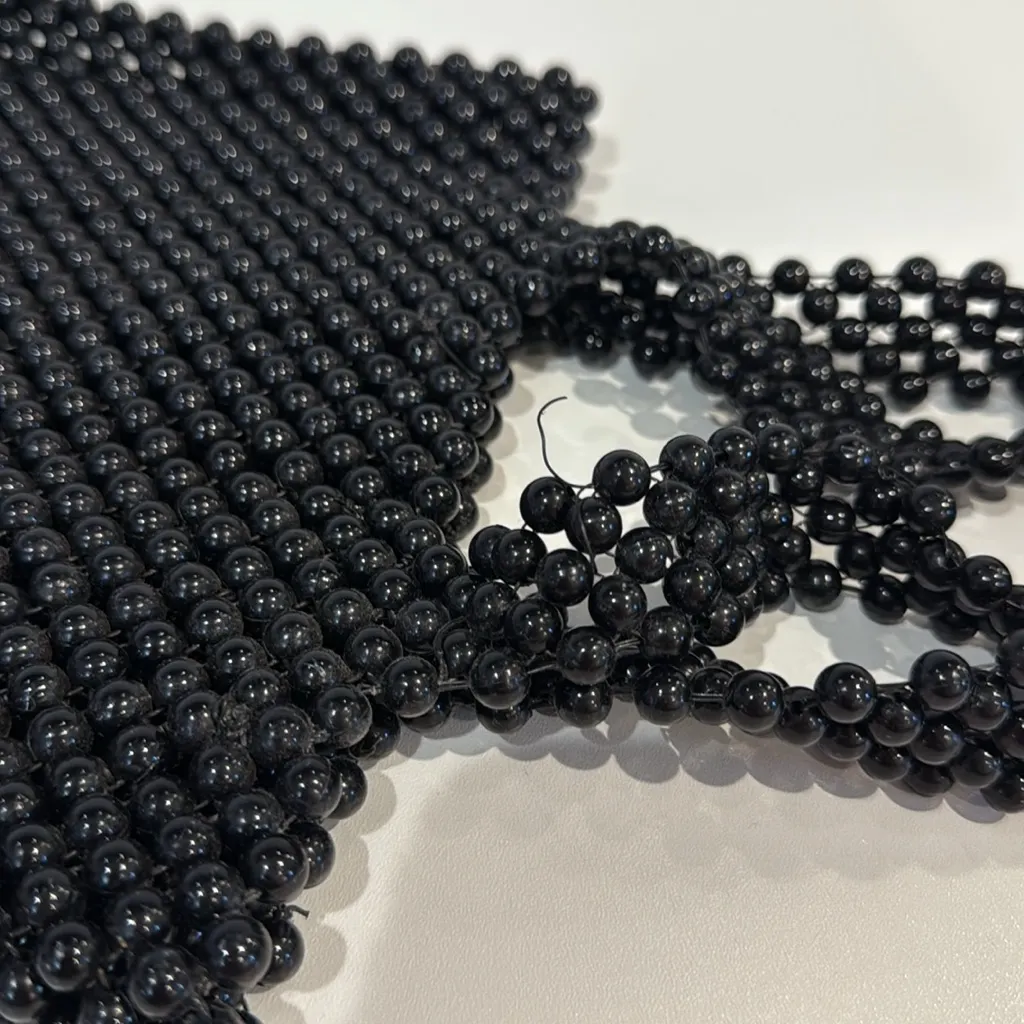 MOVING SALE Beaded Black Small Tote Bag - Image 8