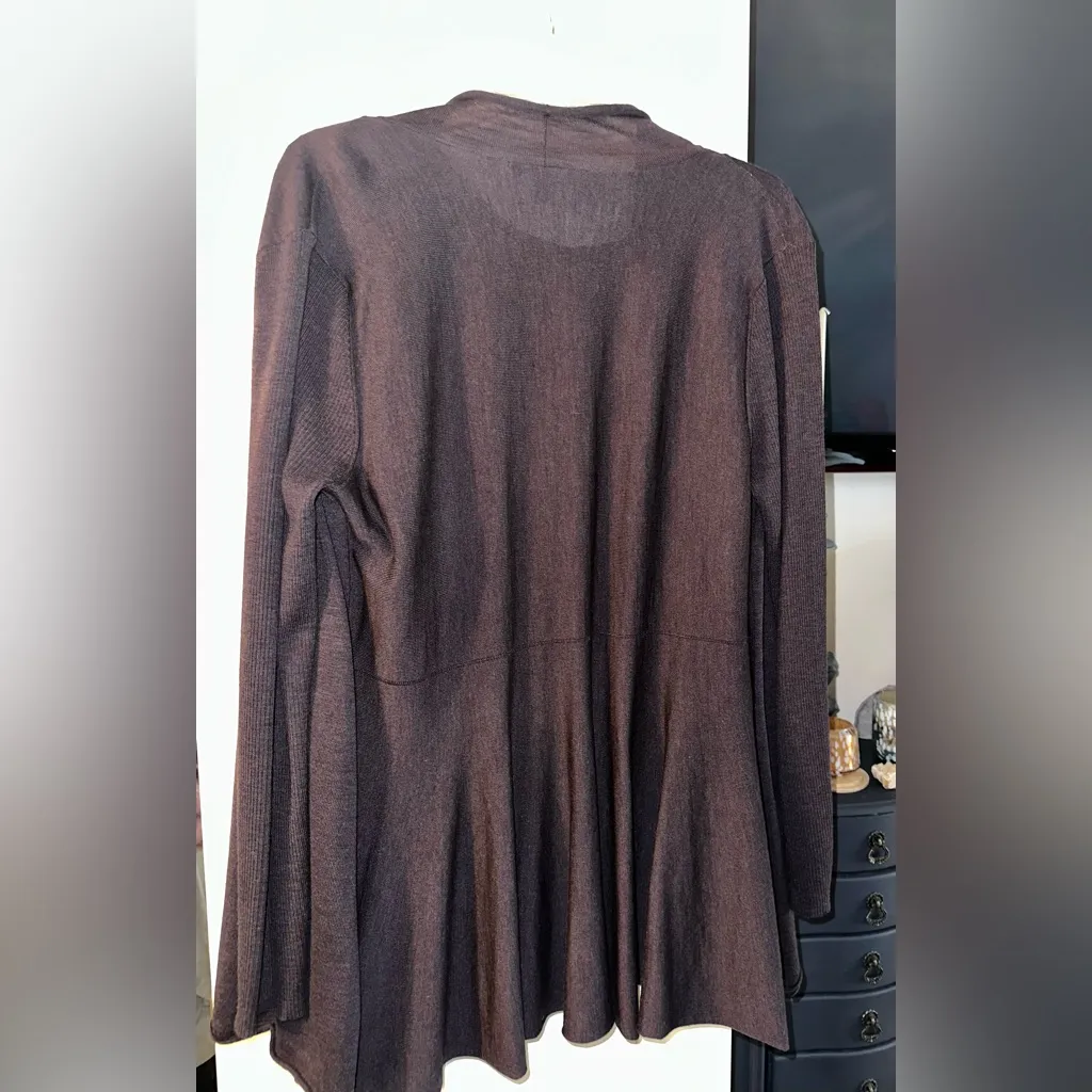 NWOT EILEEN FISHER 100% Merino Wool Cardigan In Eggplant
$348 MSRP - Image 7