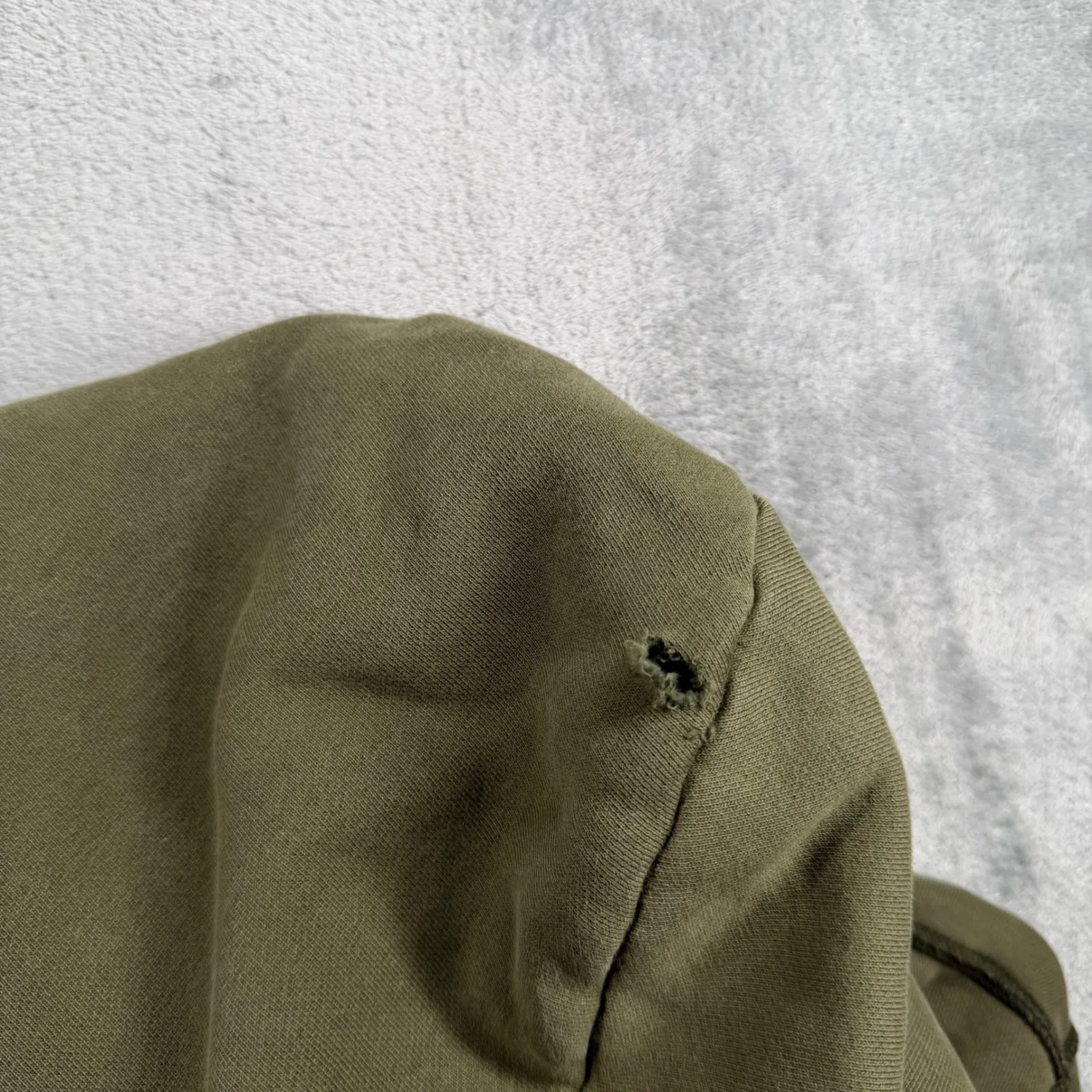 Hollister Hoodie Small Olive Green Southern California Surf Embroider Letter Y2K - Image 9