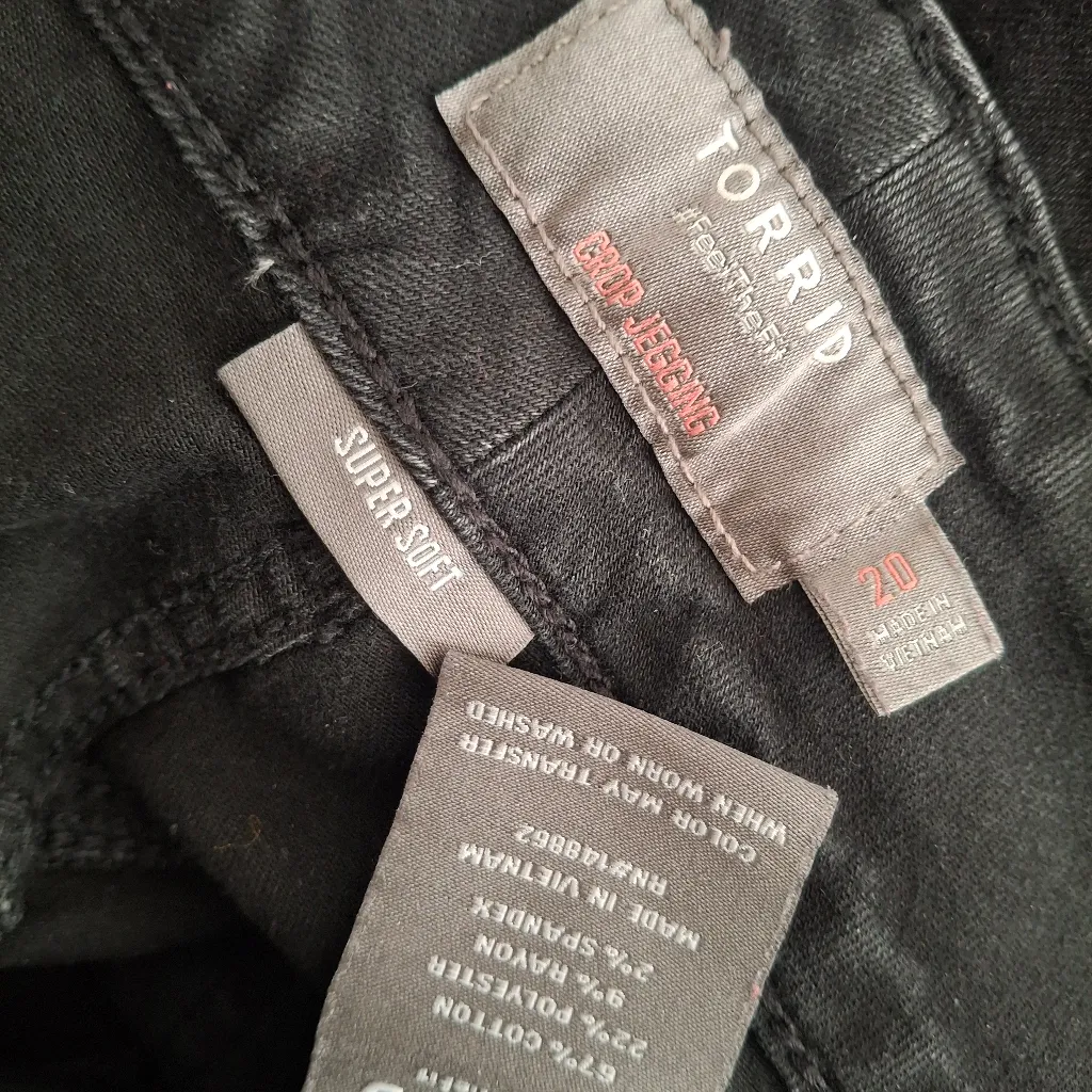 Torrid Sz 20 Women's Black Crop Jegging - Image 14
