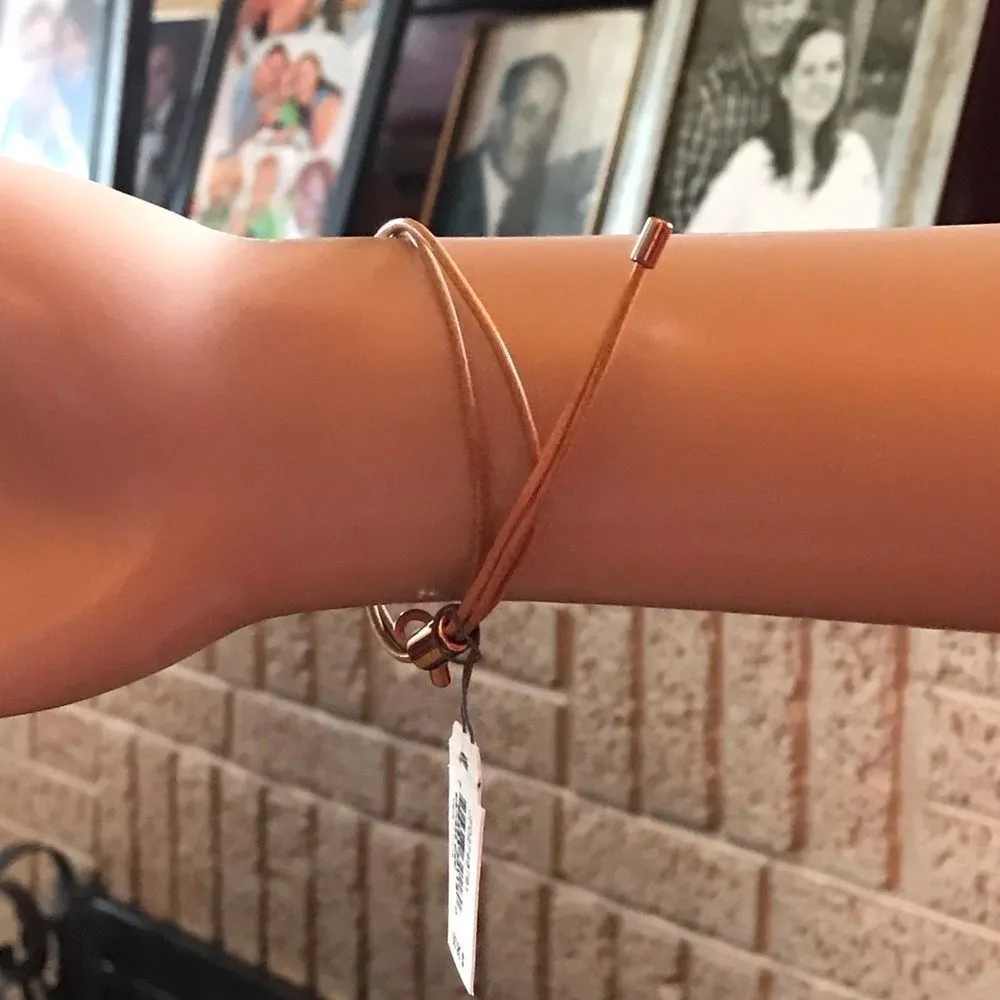 bracelet leather strap chevron pattern - Image 4