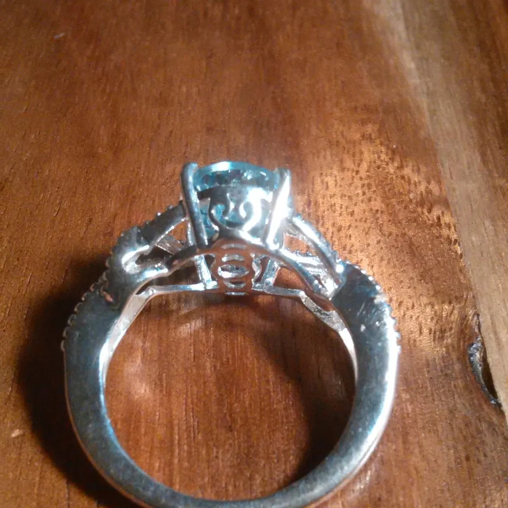 Sky Blue Topaz Sterling Silver Solitaire Braided Ring (Size 5) - Image 10