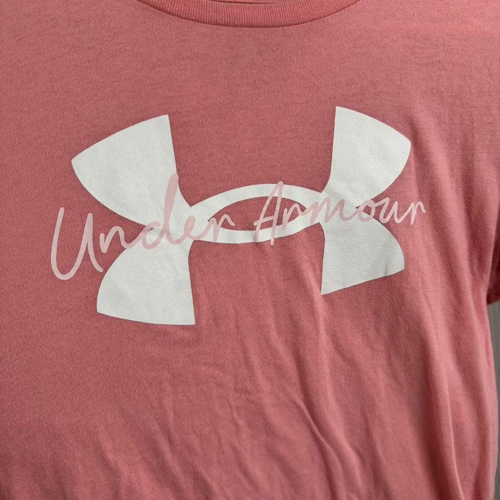Under Armour the classic tee pink logo size large - Image 2