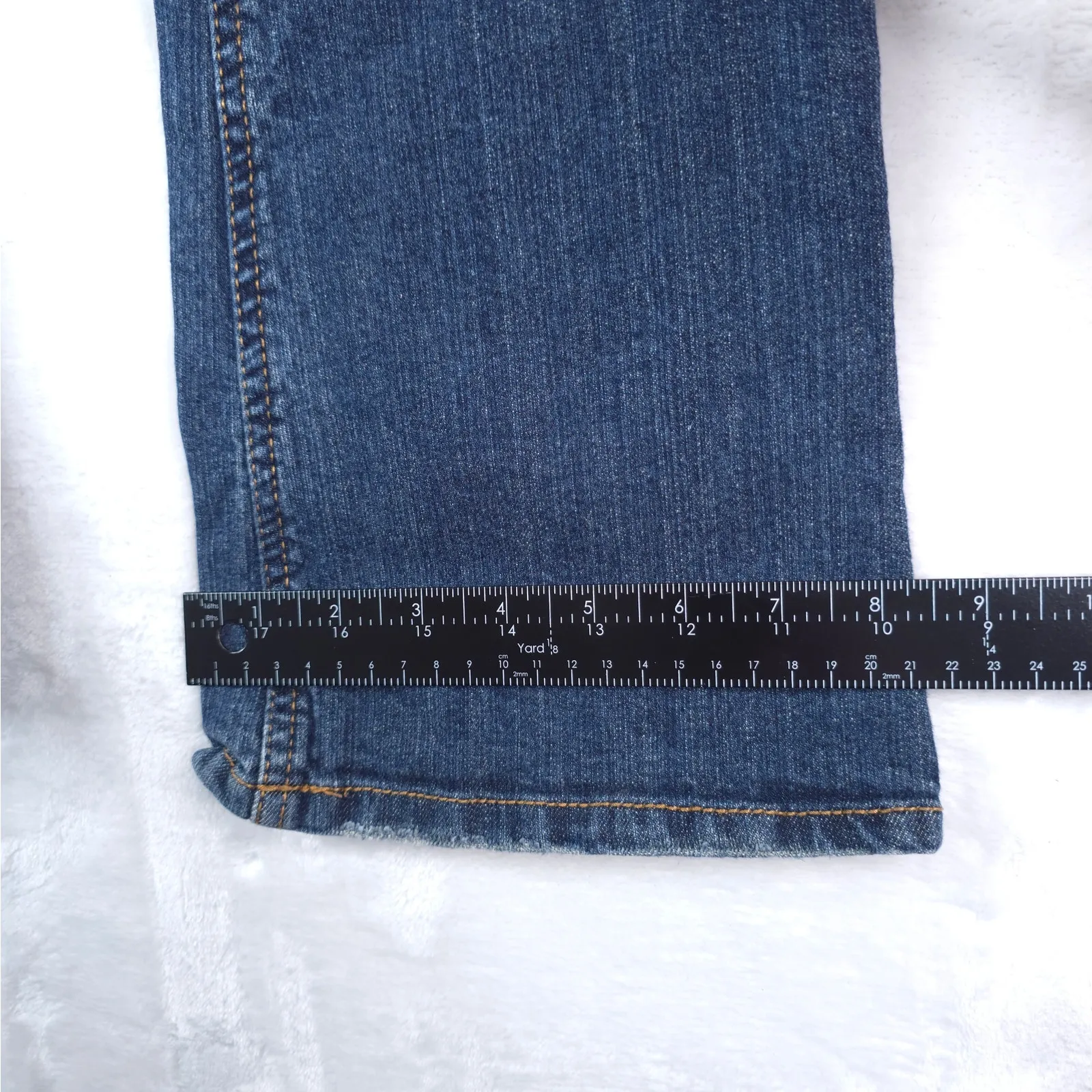 Aeropostale Jeans Womens 3/4 Reg Blue Haley Flare Stretch Denim Y2K Low Rise - Image 13