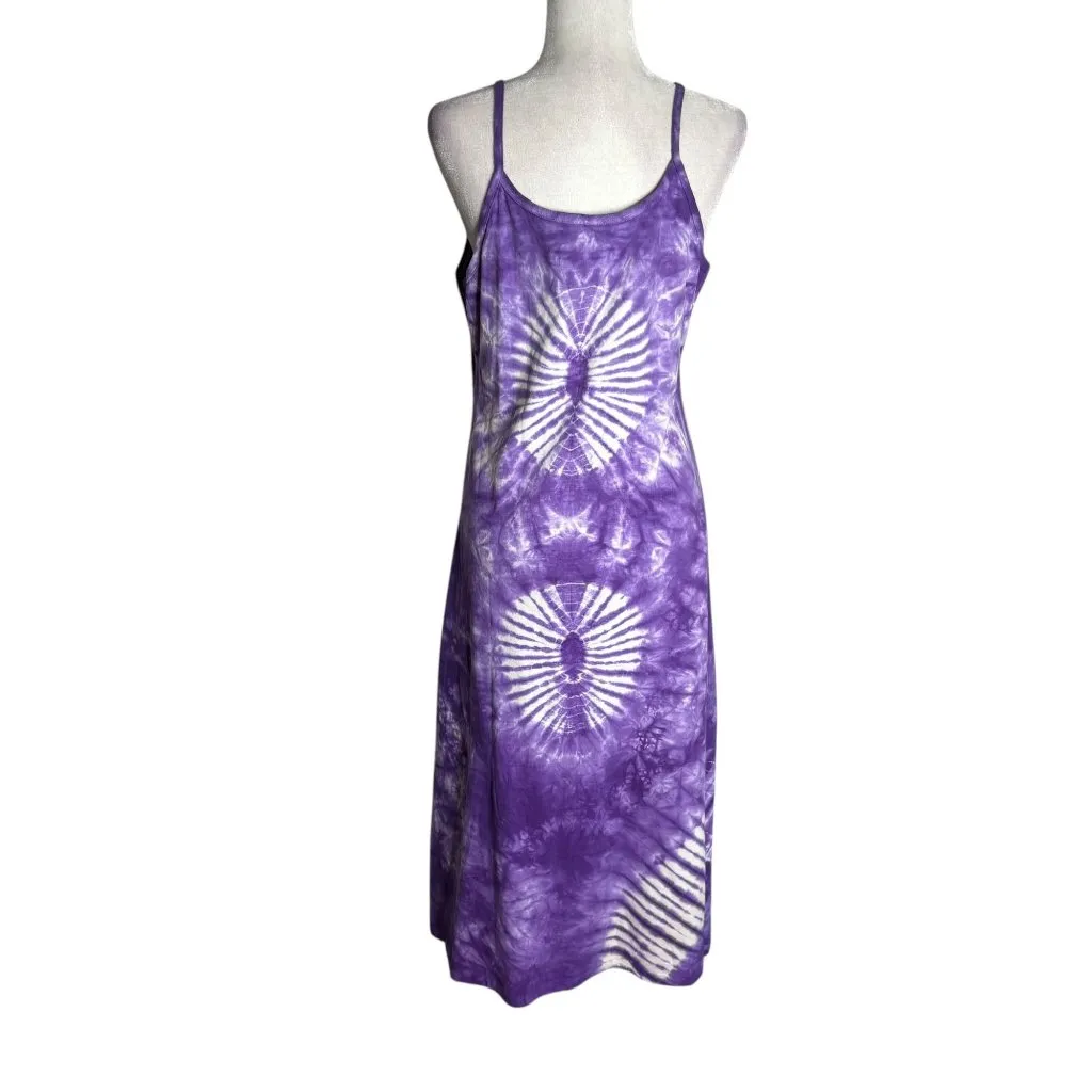 Vintage 90s Sleeveless Tank Top Maxi Dress Large Tie - Image 4