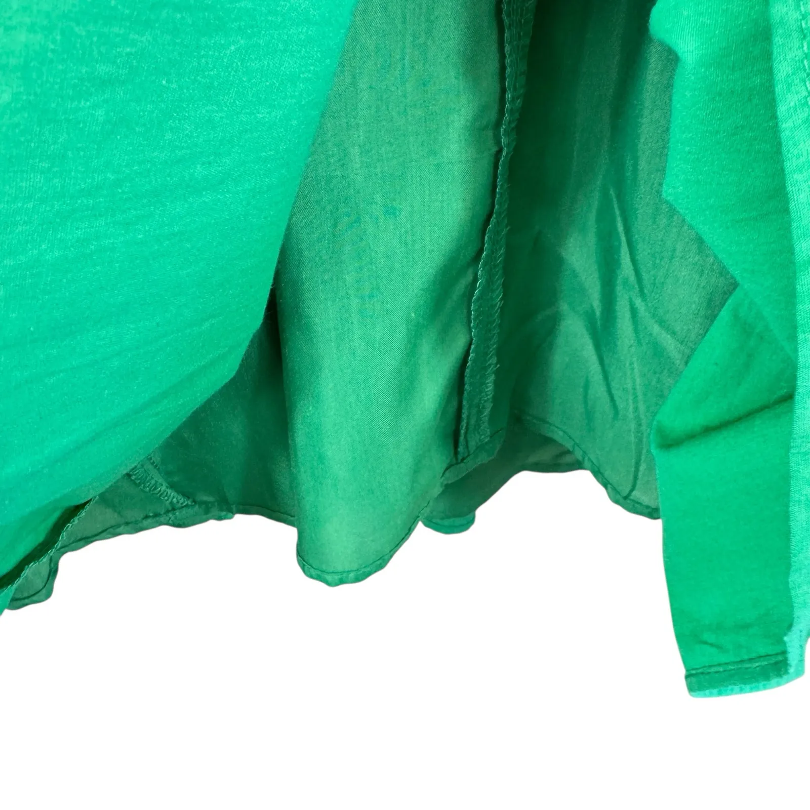 Papermoon NWT Green Cotton Cutout Spaghetti Strap Pleated Mini Dress Size L - Image 5