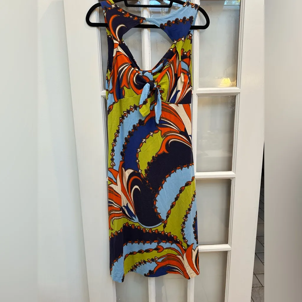 Vintage Betsey Johnson Y2K Rocker Retro Pinup Jersey Stretch Bow Dress Size M - Image 3