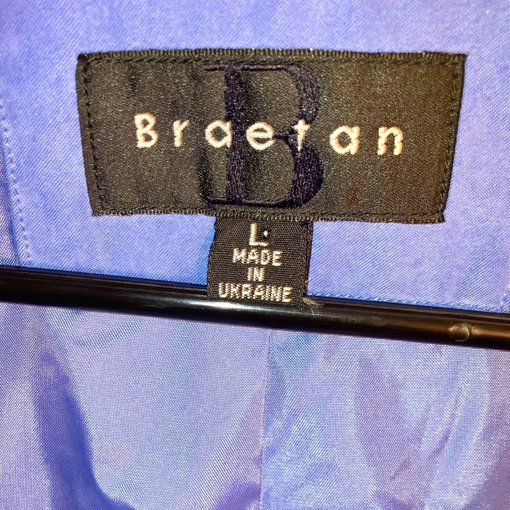 Vintage Braetan Womens Sky Blue suede Leather Jacket Women Size Large - Image 3