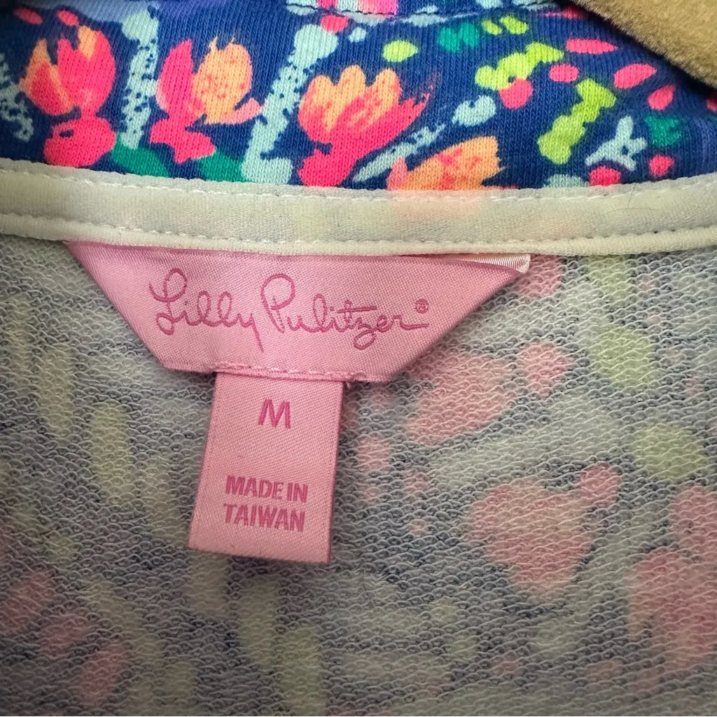 Lilly Pulitzer Skipper Popover Half Zip No Prob-Llama Print Womens Medium - Image 6