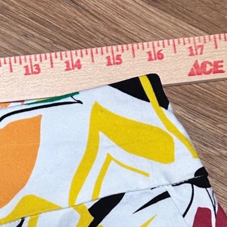 New York Company Petite XL Tropical Leaf Print Cropped Pants Women White - Image 7