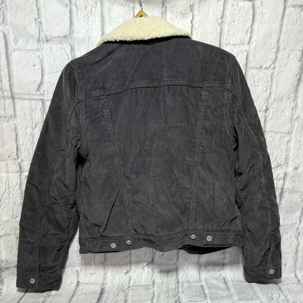 Levi's Charcoal Corduroy Sherpa Jacket - Image 4