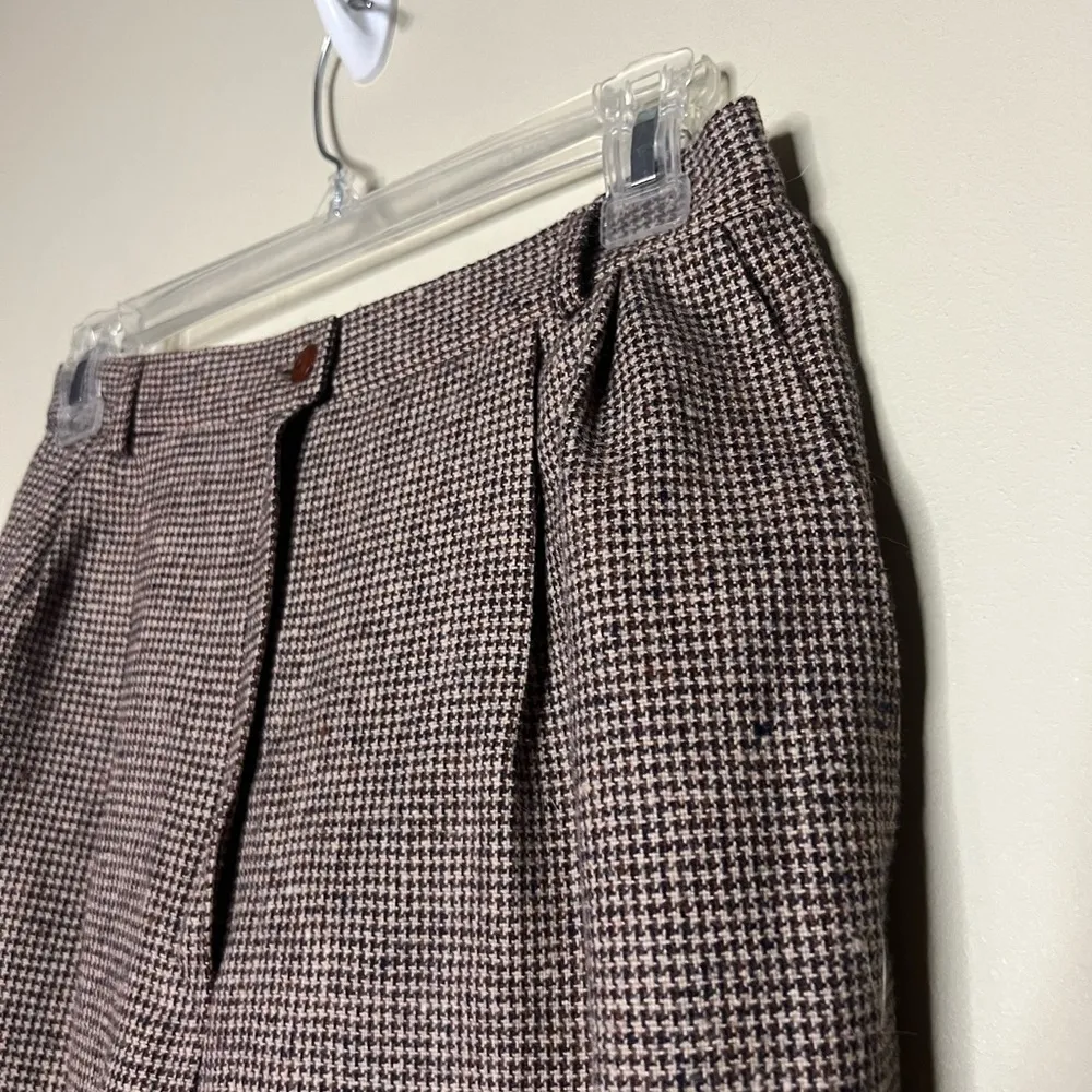 Vintage Pendleton Made in USA Wool Houndstooth Pants - Image 4